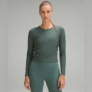 Lululemon all it takes ribbed nulu longsleeve NWT FOREST SZ 4